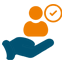 Qualified and experienced financial team icon
